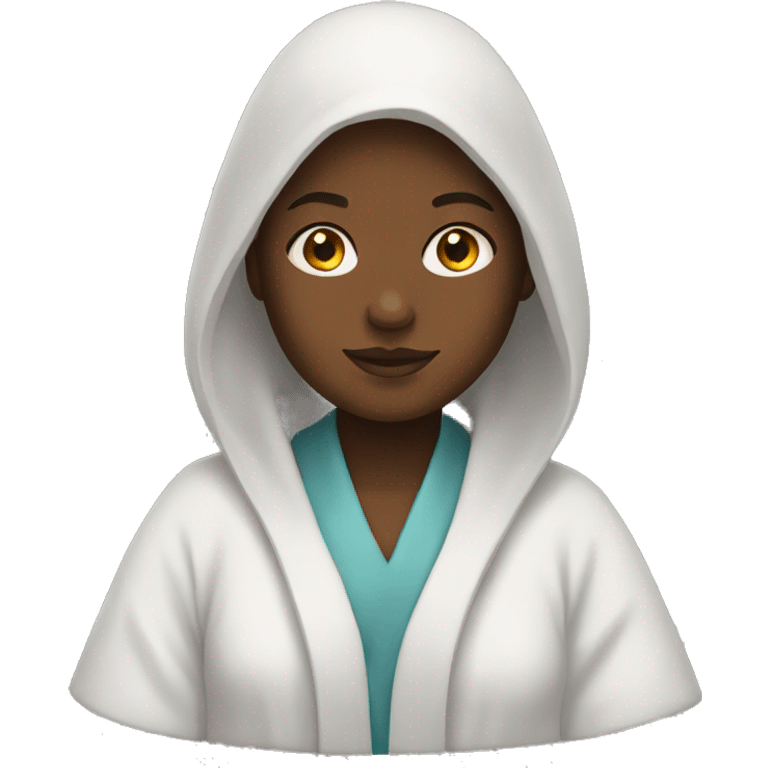 Girl with robe on emoji