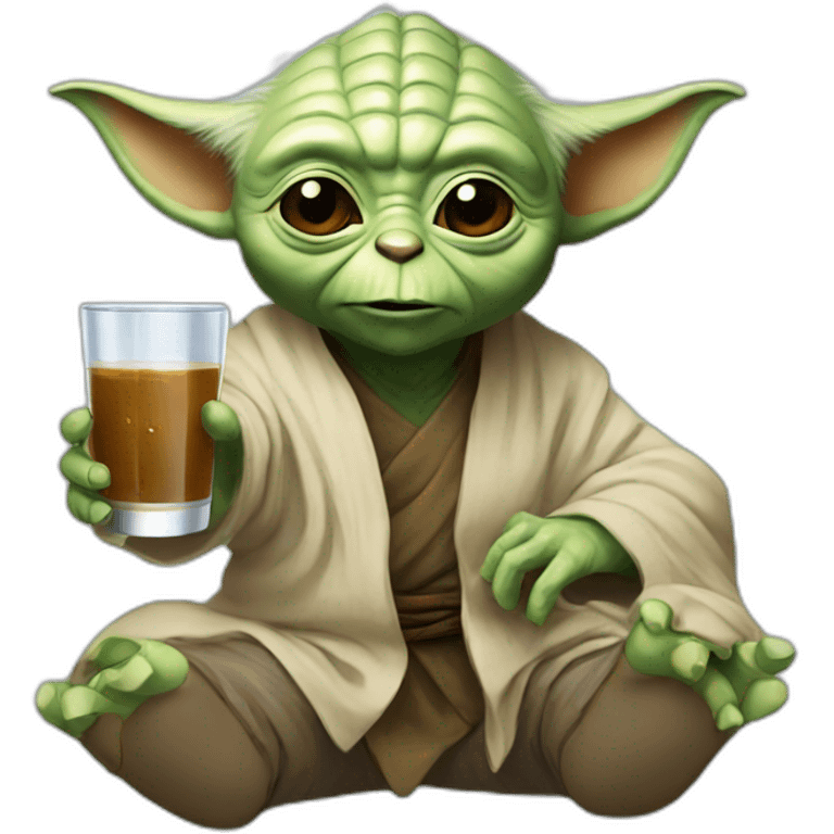 Yoda drink à bear  emoji