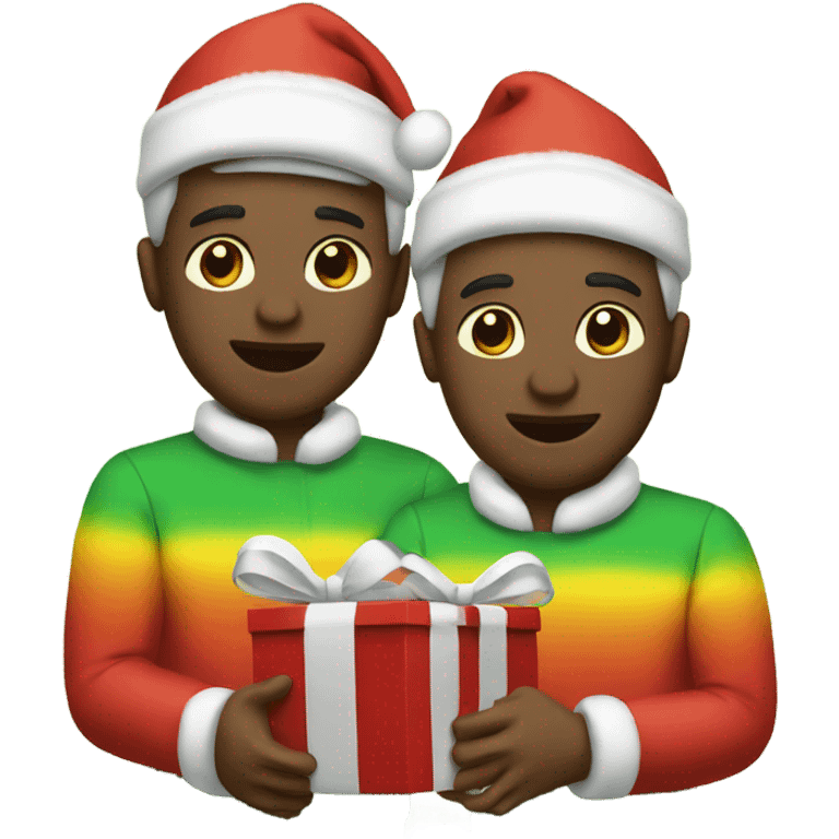 Gay couple Christmas emoji