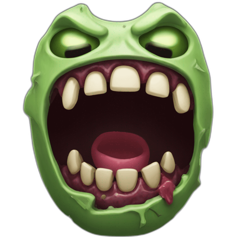 Zombie mouth open emoji