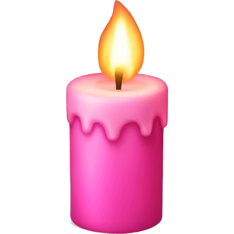 Pink candle emoji