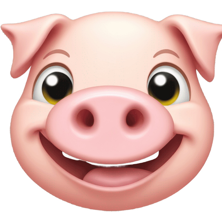 Smiling pig emoji