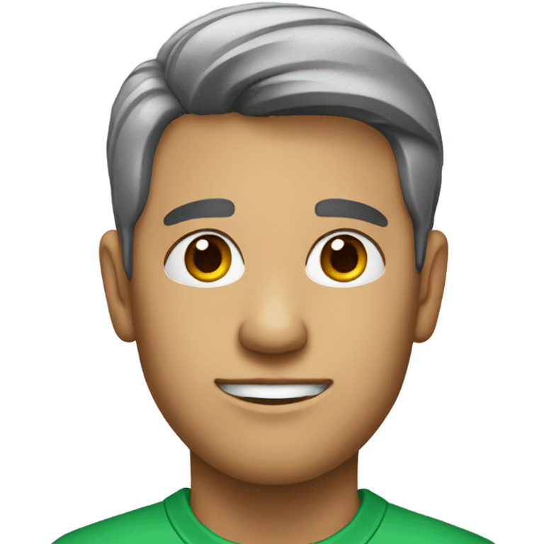 male portrait in green shirt emoji