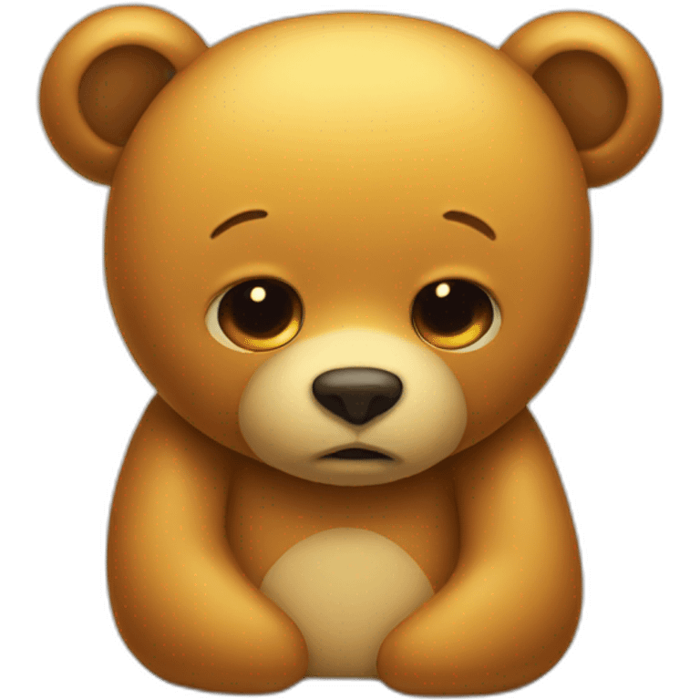 sad honey bear emoji