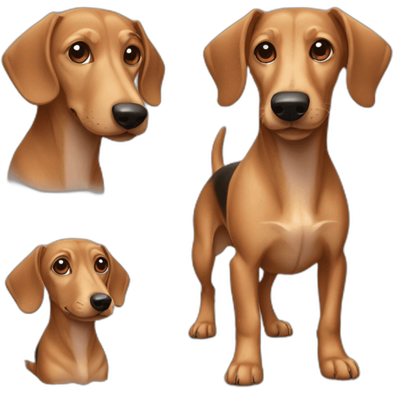 light brown dachshund and terrier dog mix emoji