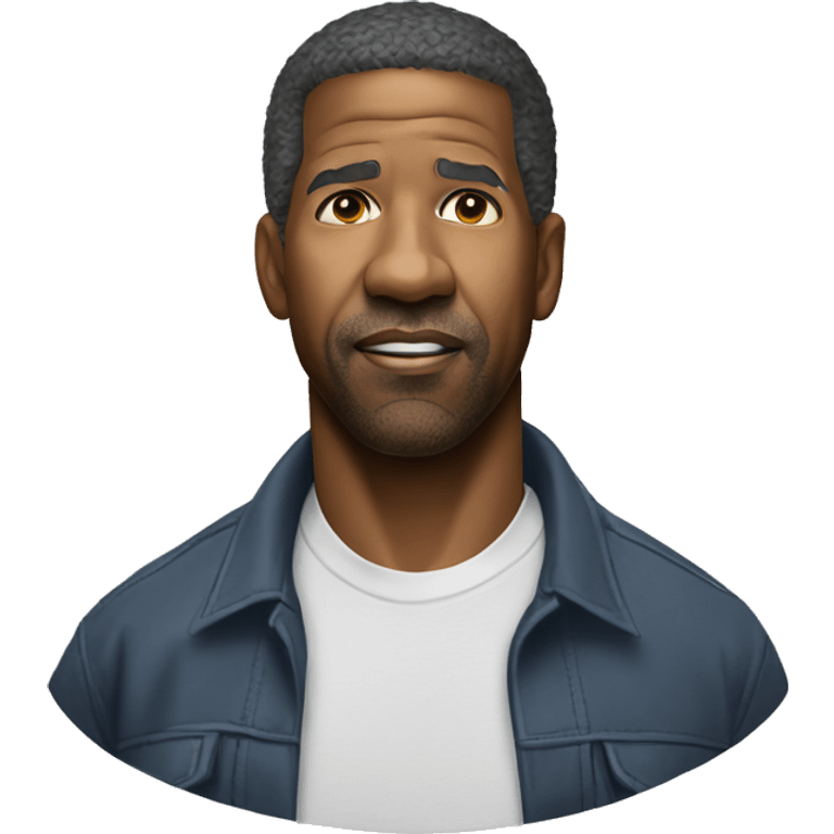 hyper realistic denzel washington wearing shirt emoji