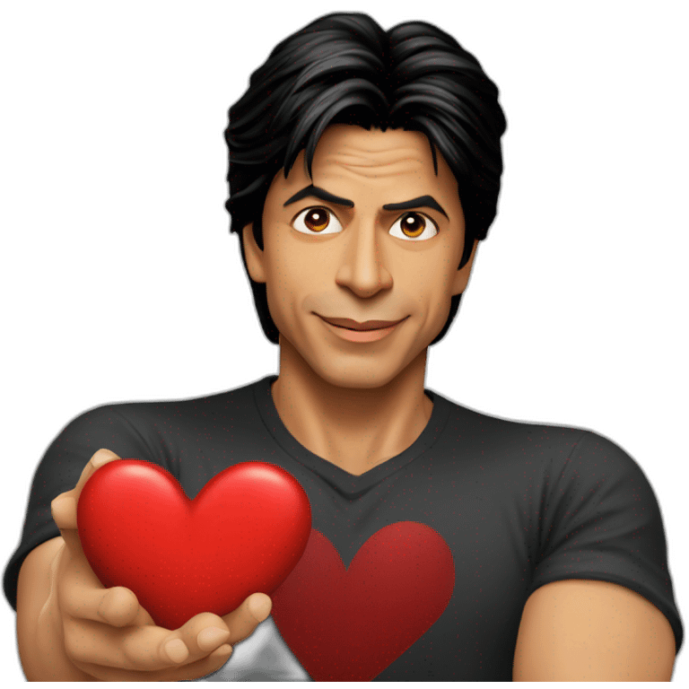 Shahrukh khan with heart  emoji