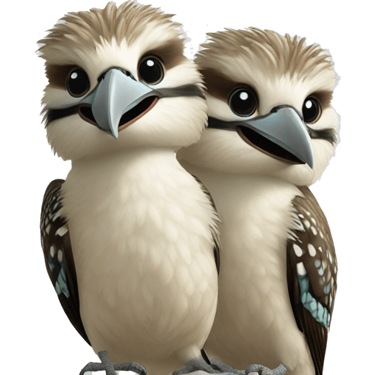 two kookaburras side by side emoji