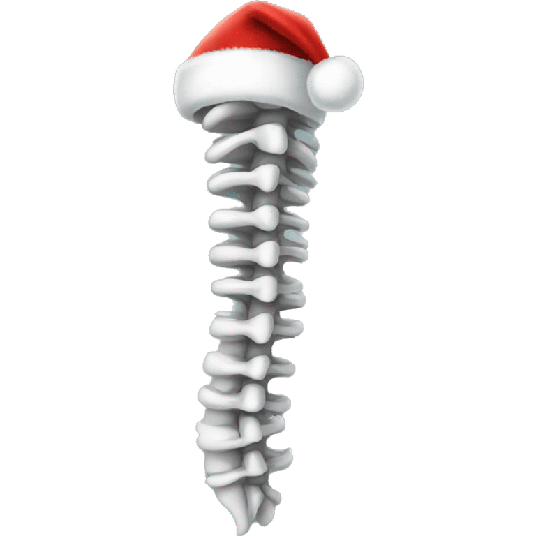 Spine in a Santa hat emoji