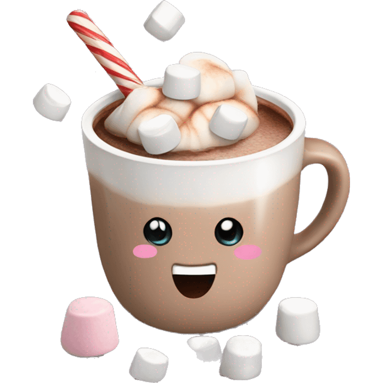 Hot chocolate with marshmallows  emoji