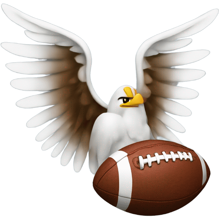 Football and wings emoji