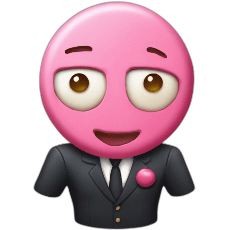 Macron mange un macaron emoji