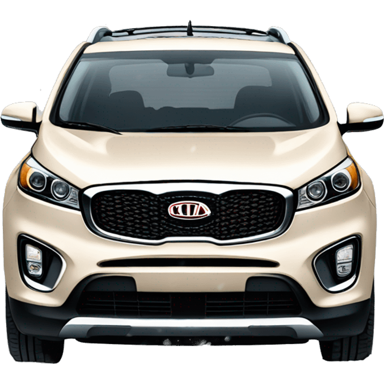 Kia Sorento beige covered in SNOW emoji