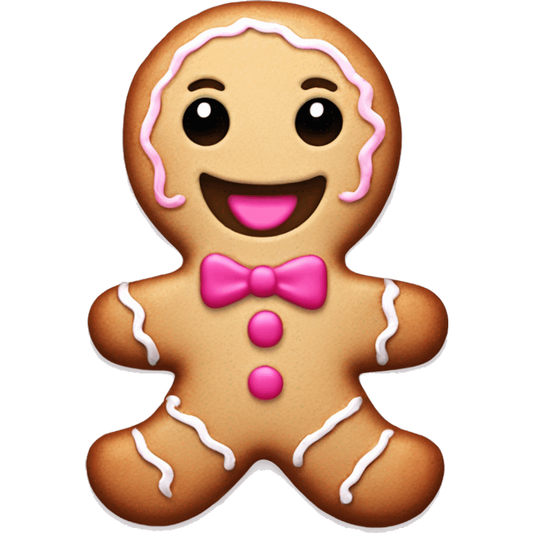 Hi I would like I really cute pink gingerbread man emoji