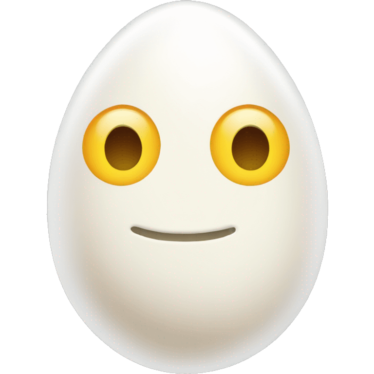 a egg without the yellow part emoji