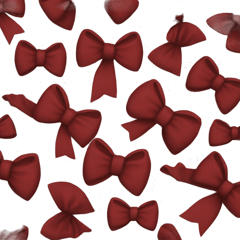 dark red bow emoji