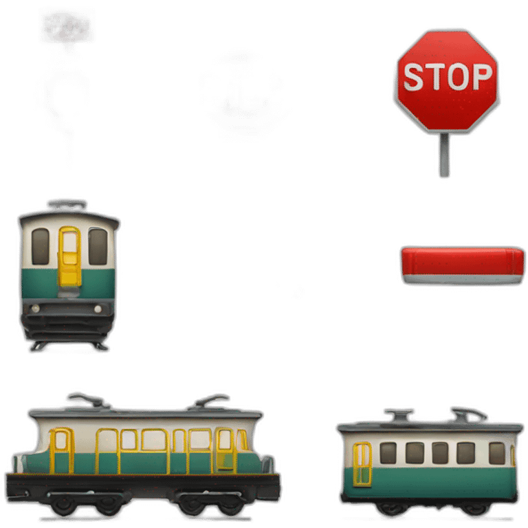 stop sign for train tram boat buss emoji