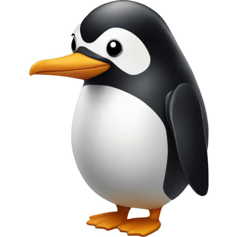 pinguin with mustache emoji