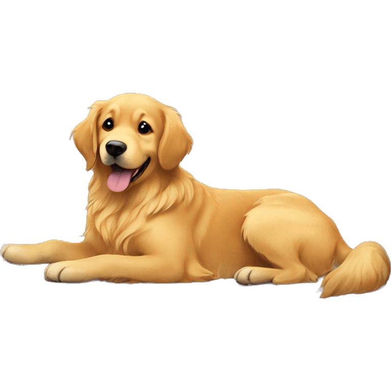 golden retriever on top of a bunk bed  emoji