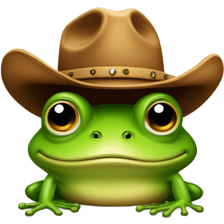 Frog with cowboy hat emoji