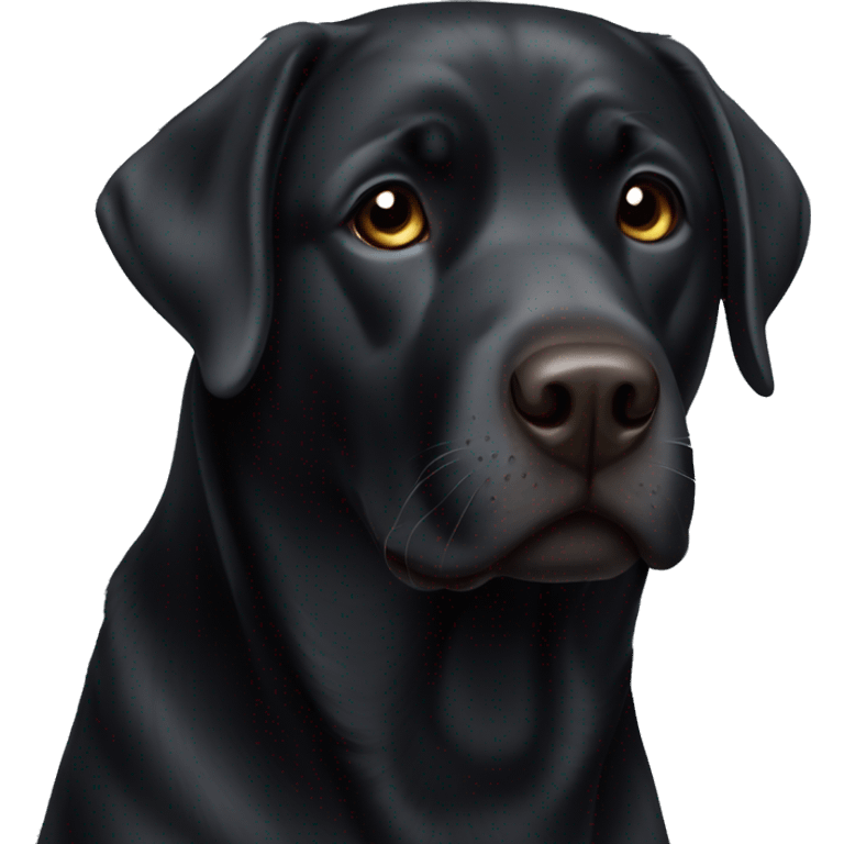 Black labrador chubby emoji