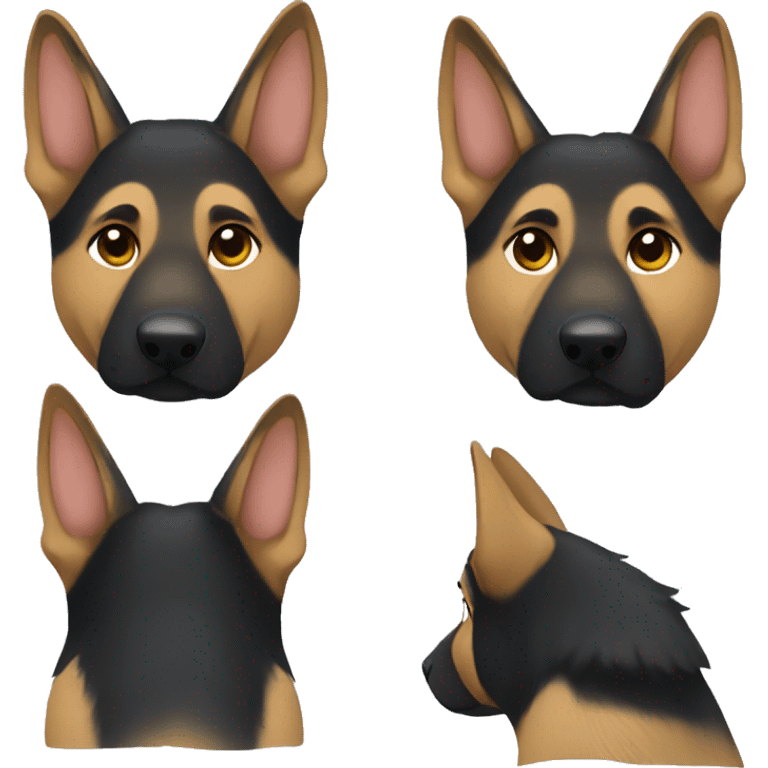 german shepherd with pullover emoji