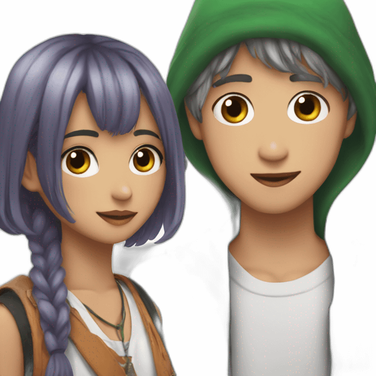 Palestinian girl with Taehyung from BTS emoji