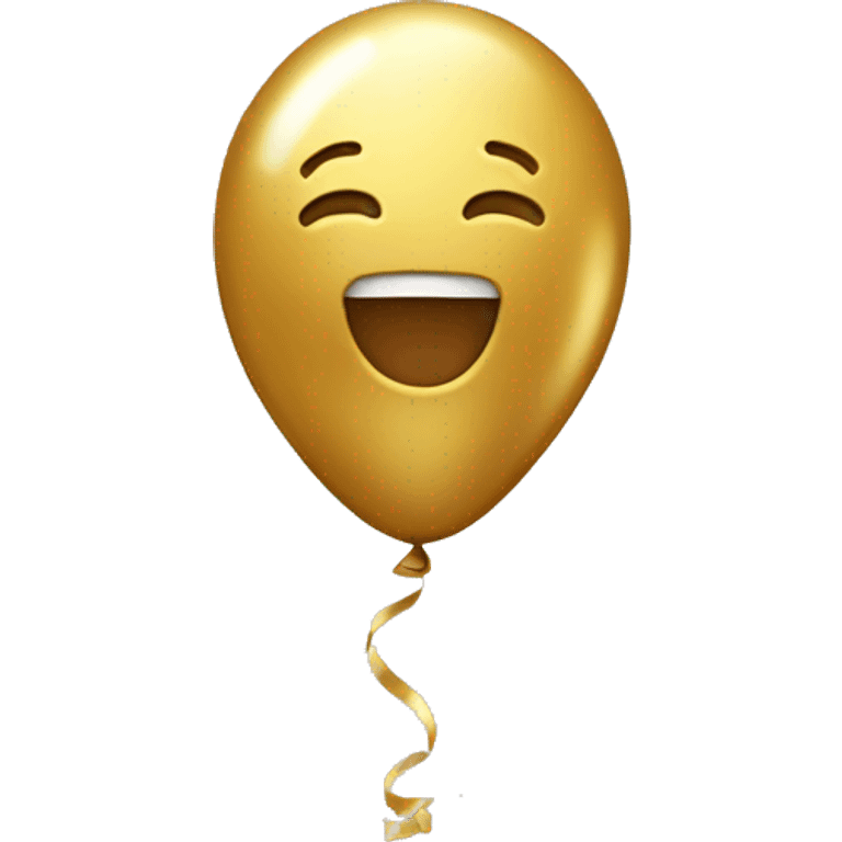 Golden balloon number 5 emoji