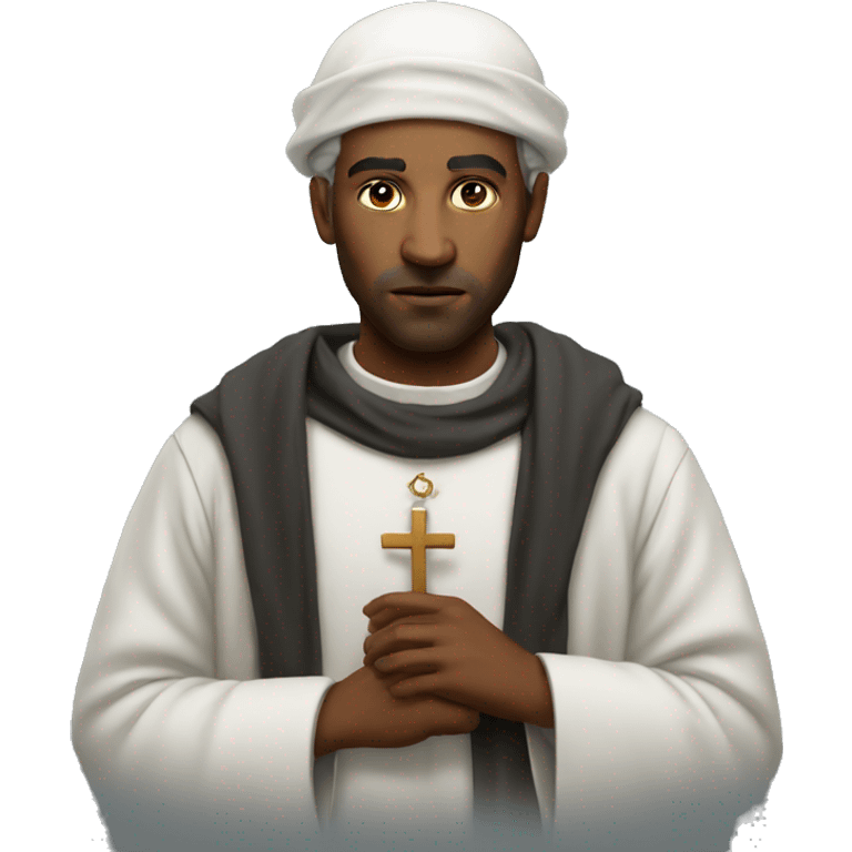 religious pilgrim photorealistic serious emoji