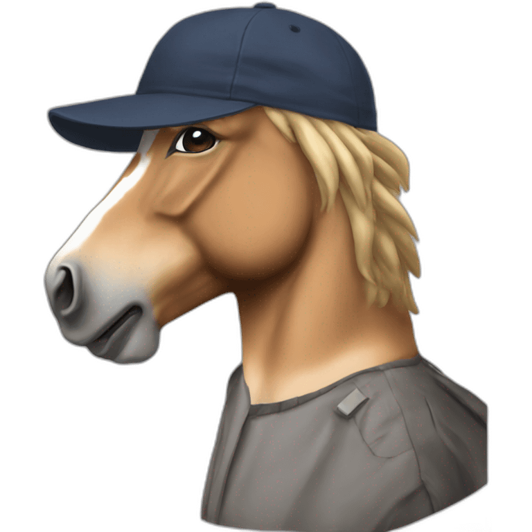 Cabotage at the horse in the rad cap emoji