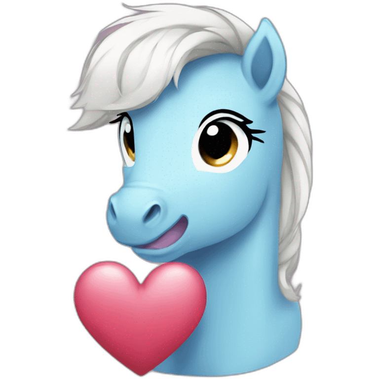 pony withe heart emoji