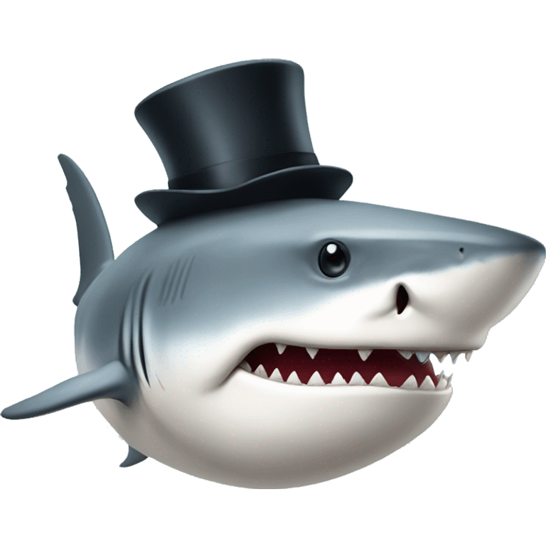 shark with tophat emoji