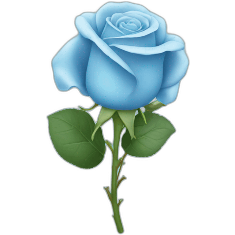 Light blue rose flower emoji