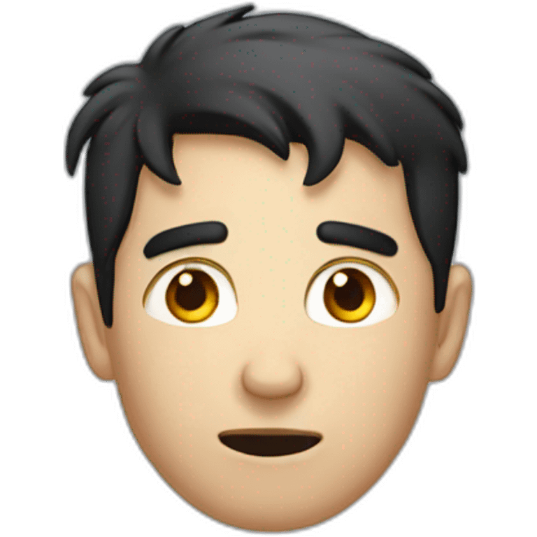 Dark-haired guy with a dizzy head emoji