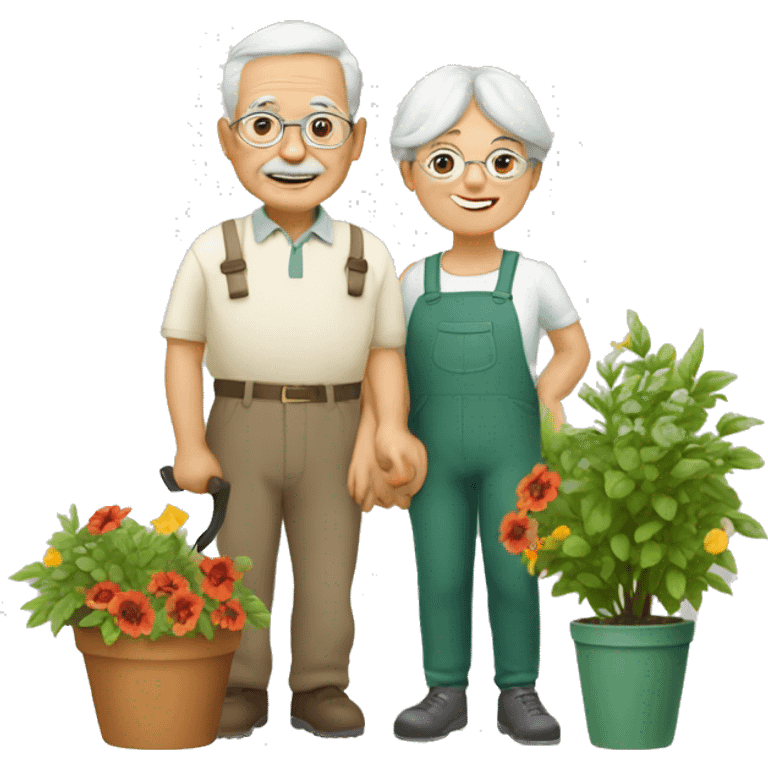 grandparents are gardener emoji