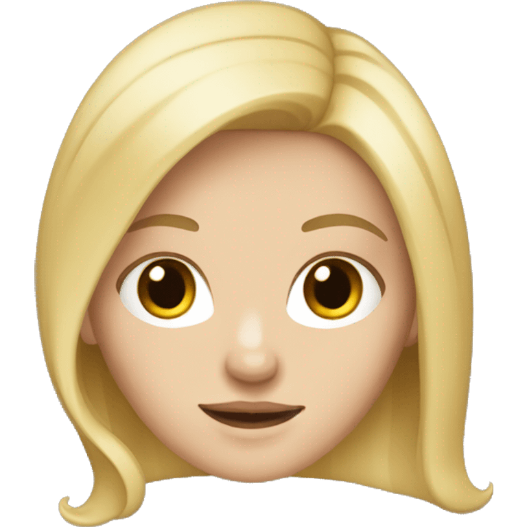 White girl with blonde hair  emoji