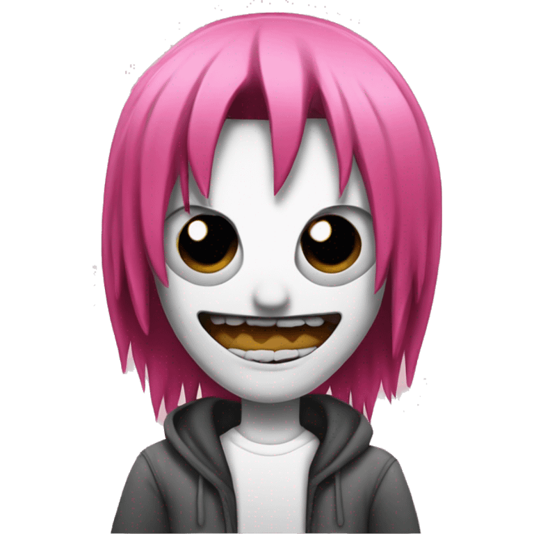 jeff the killer with pink hair emoji