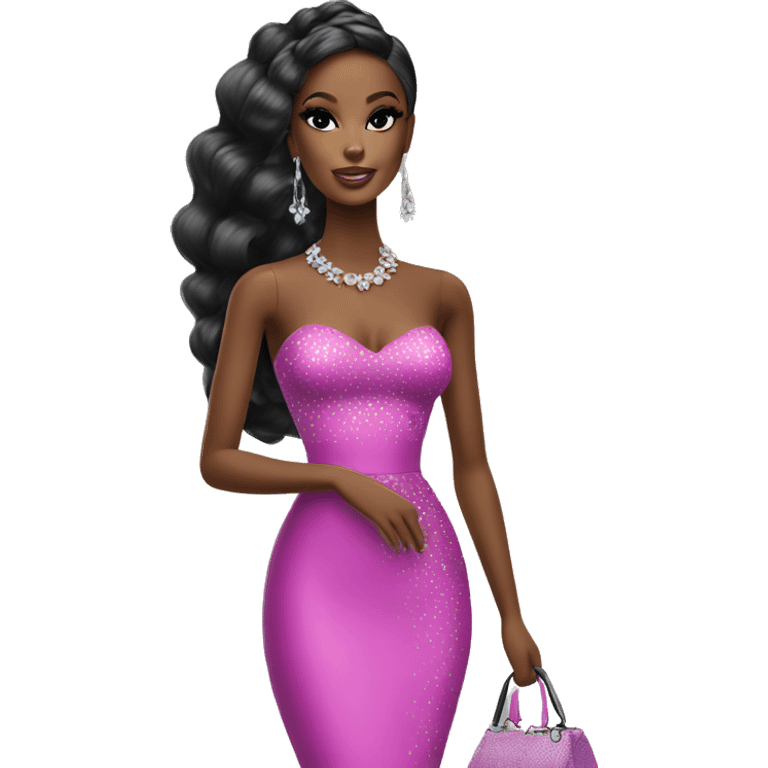 glamorous black barbie  emoji