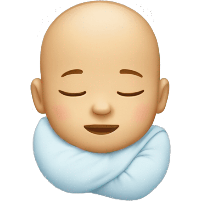 sleeping baby, head side emoji