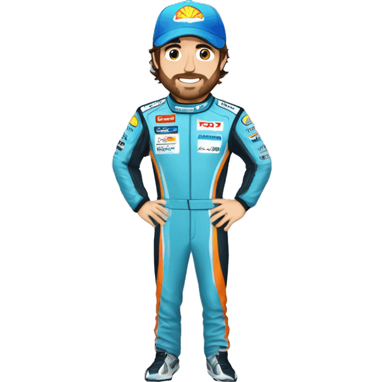 Fernando Alonso vestido con el uniforme de Aston Martin emoji