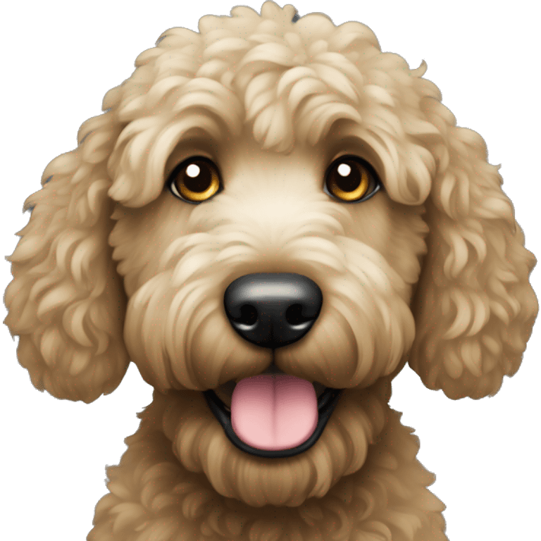 Black goldendoodle emoji