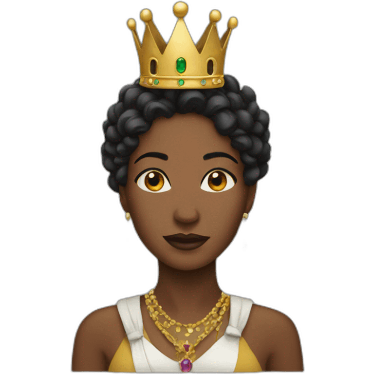 Black women crown emoji