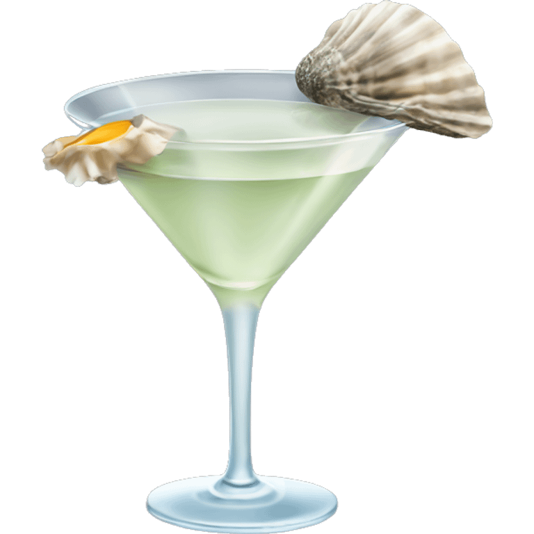 Martini with an oyster garnish emoji