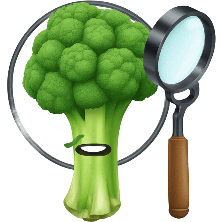 broccoli under magnifying glass emoji