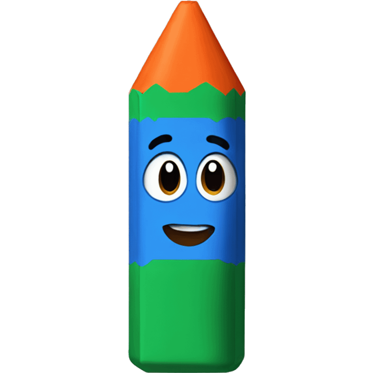 Cartoon crayon box emoji