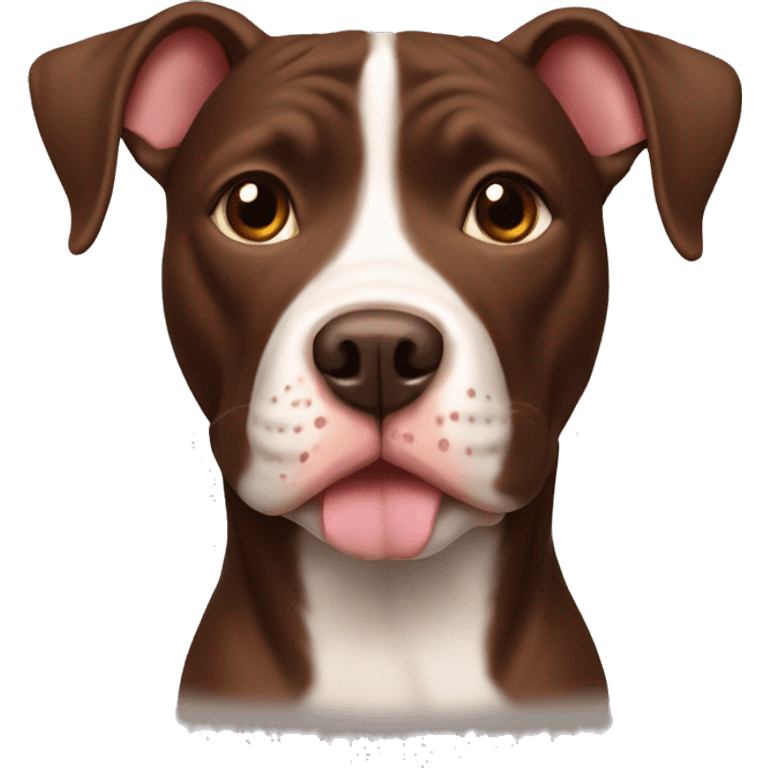 Solid chocolate pit bull emoji