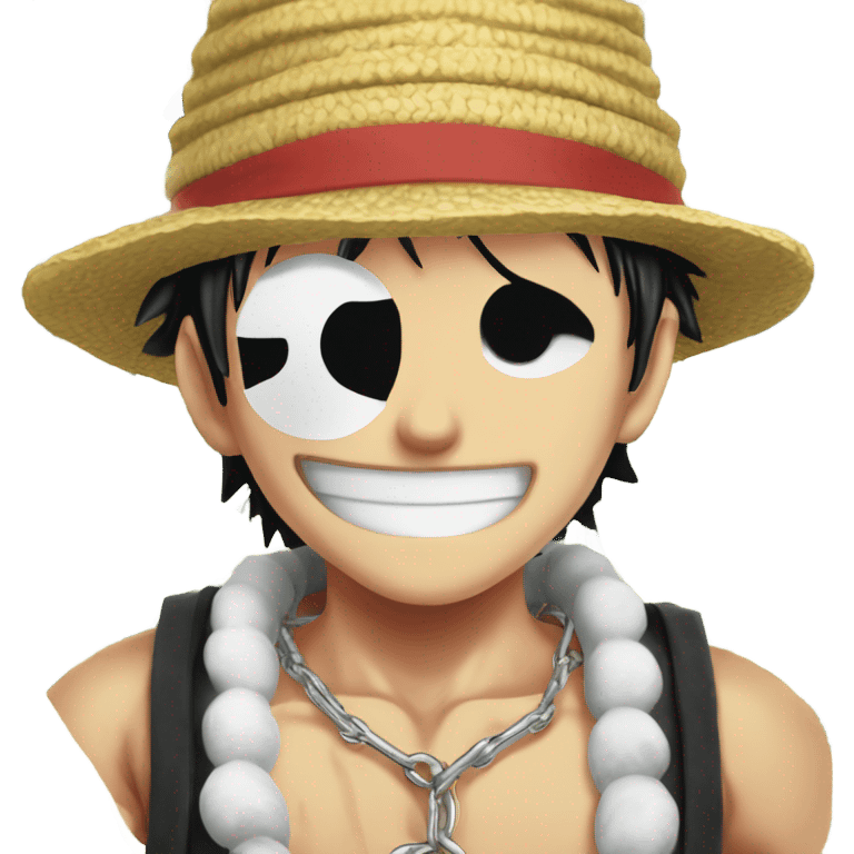 luffy from one piece with a money chain  emoji