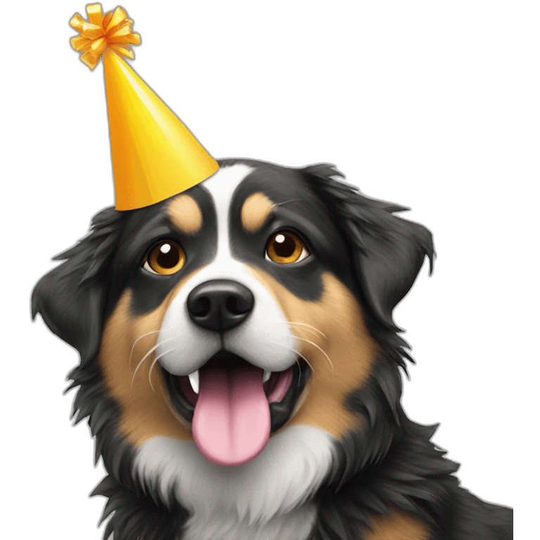 partydog birthday hat emoji