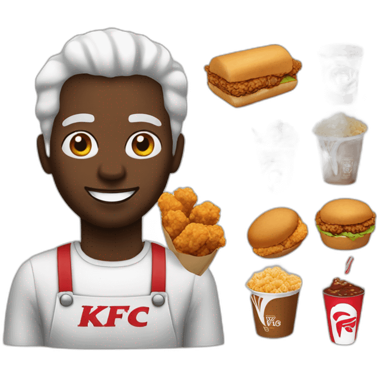 Black person and kfc emoji