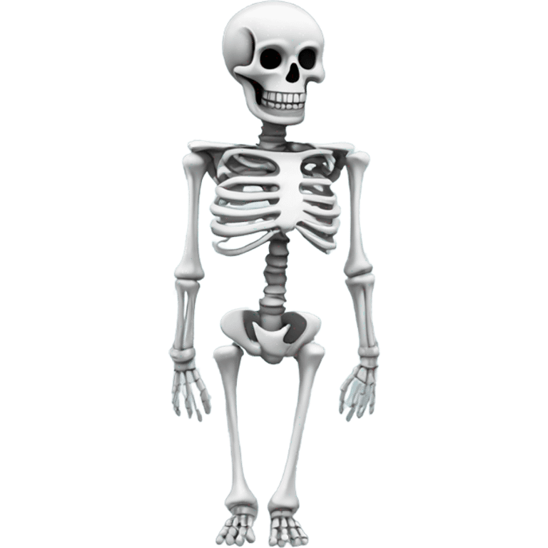 Skeleton made of chrome  emoji